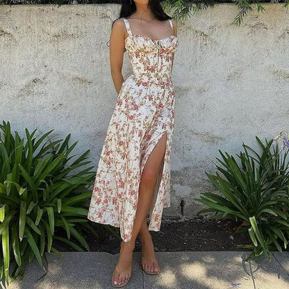 Bohemian Floral Midi Dress